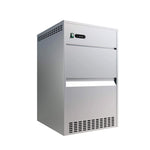 Elevate Your Ice Production with our Commercial Ice Flaker Machine: 85kg Output / 20kg Storage Capacity.  Designed to Meet the Demands of Busy Kitchens and Food Service Businesses., Angle_front-view.