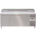 Spacious 560L Prep Fridge, Ideal for Busy Kitchen Environments. Versatile Interior Layout for Efficient Ingredient Organisation. Front Image.