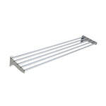 Enhance Your Workspace with our 2100mm Stainless Steel Tube Wall Shelf, Featuring a Polished Finish. Crafted for durability and aesthetics, this wall shelf is perfect for commercial kitchens, medical facilities Etc. Angle_view.