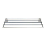 Enhance Your Workspace with our 1500mm Stainless Steel Tube Wall Shelf, Featuring a Polished Finish. Crafted for durability and aesthetics, this wall shelf is perfect for commercial kitchens, medical facilities Etc. Front_view.