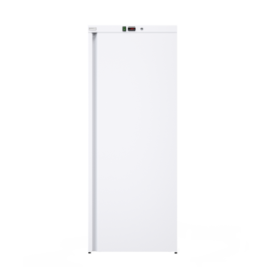 white commercial freezer front view
