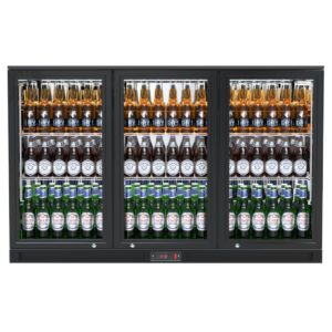 Borrelli BC-320H-E glass door bar fridge full front view