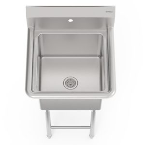 Borrelli SSS-A-1B commercial single bowl pot wash sink top view